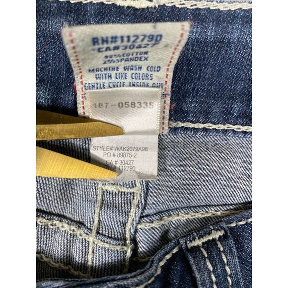 True Religion Women’s Jeans Size 30 Made in USA Low-Rise Skinny Dark Wash Denim - Picture 7 of 13